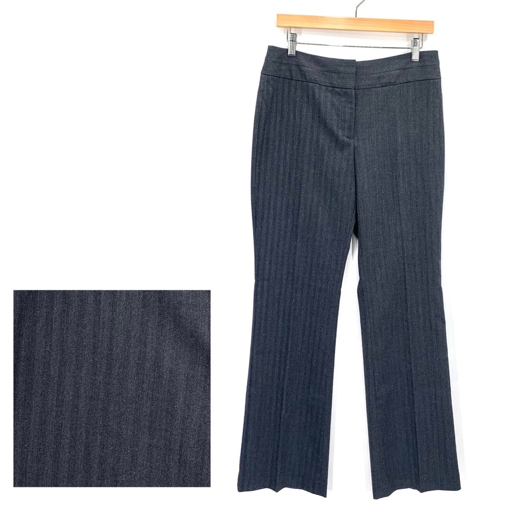 Ann Taylor LOFT Kate Herringbone Trousers Wide Leg Slacks Pants Trouser Size 6